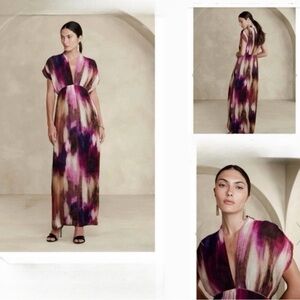 NWT Banana Republic Ana Watercolor Maxi Dress